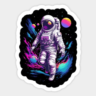 Astronaut in Vibrance Color Sticker